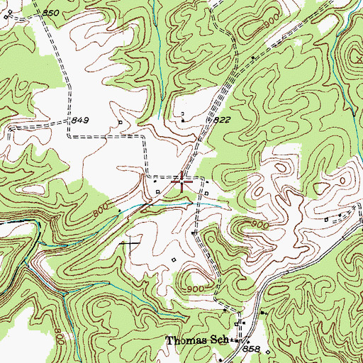Topographic Map of Little Rock (historical), KY