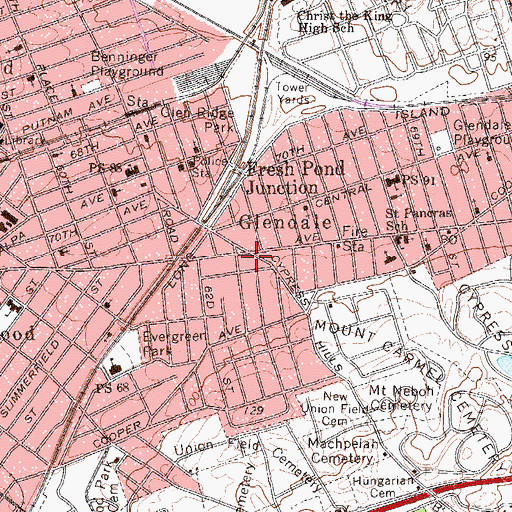 Topographic Map of Christ Tabernacle Church, NY