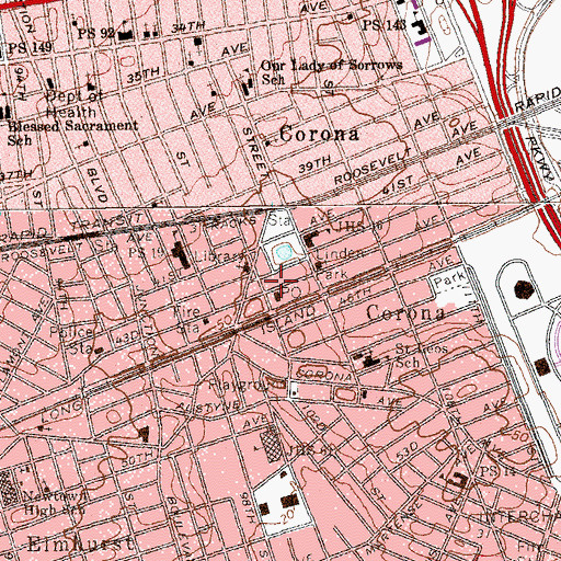 Topographic Map of John 3:16 Christian Church, NY