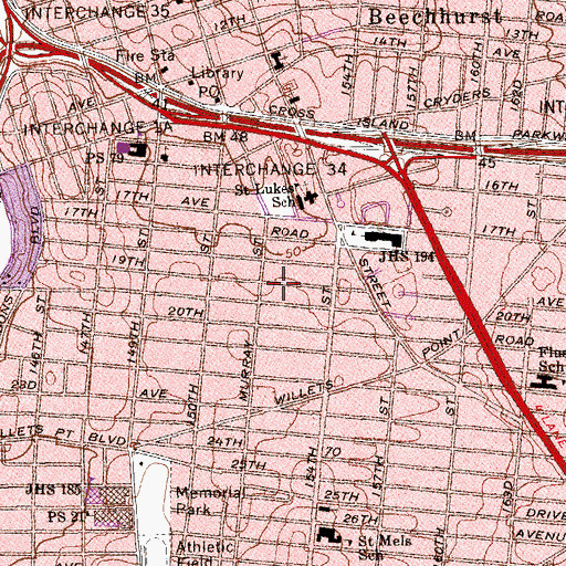 Topographic Map of Christian Testimony Church, NY