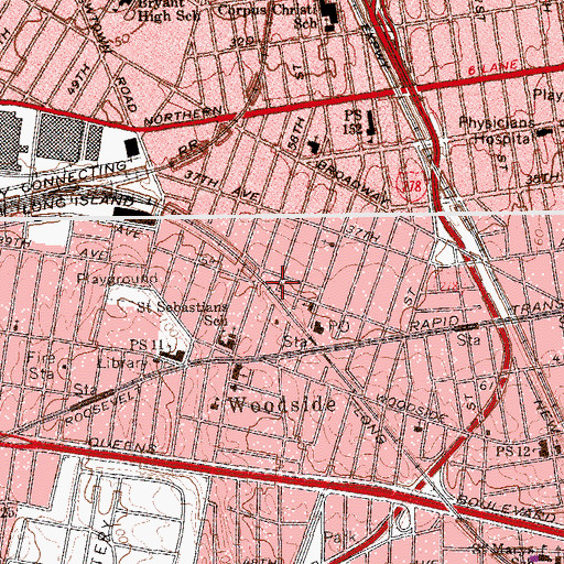 Topographic Map of Chunbukyo Church of New York, NY