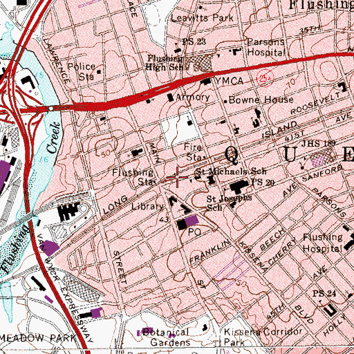 Topographic Map of Church of Christ, NY