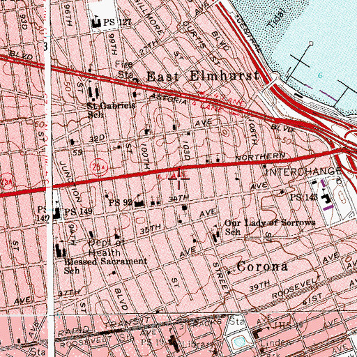 Topographic Map of Church of God, NY