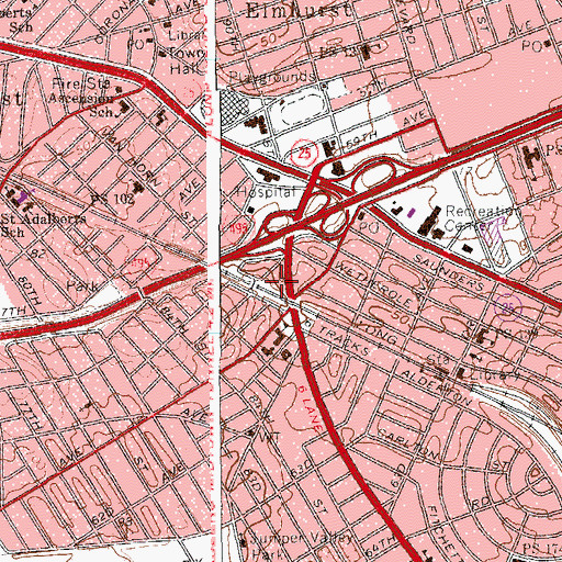 Topographic Map of Church of Jesus Christ of Latter Day Saints, NY
