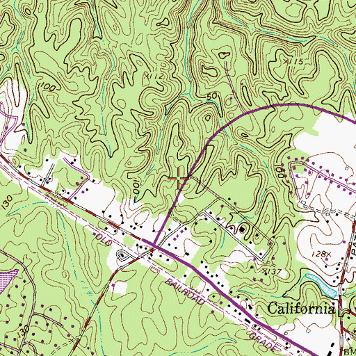 Topographic Map of Patuxent River Assembly of God, MD