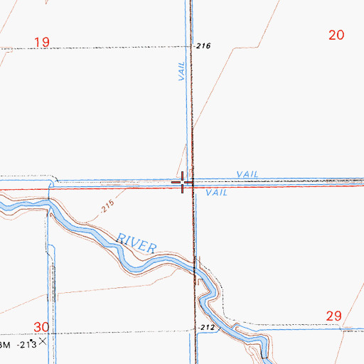 Topographic Map of Vail Canal, CA