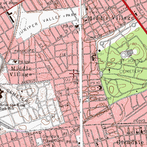 Topographic Map of Community United Methodist Church, NY