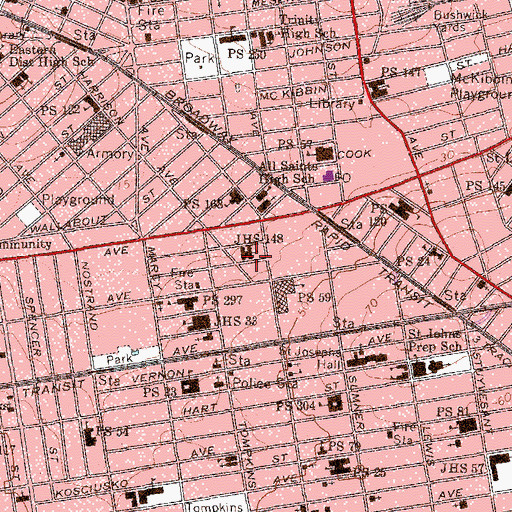 Topographic Map of Brooklyn Transition Center, NY