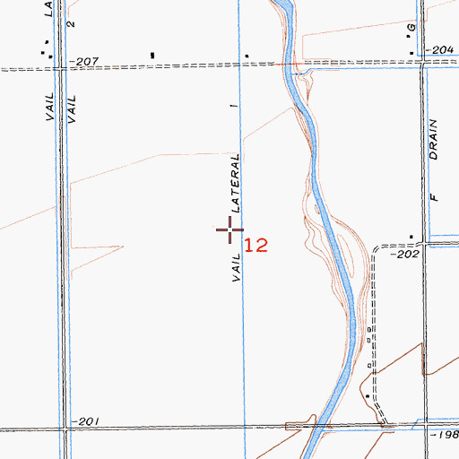 Topographic Map of Vail Lateral, CA
