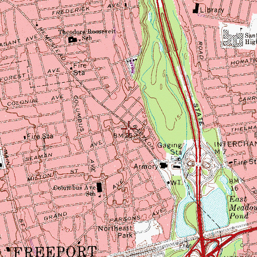 Topographic Map of Twin Oaks Country Day School, NY