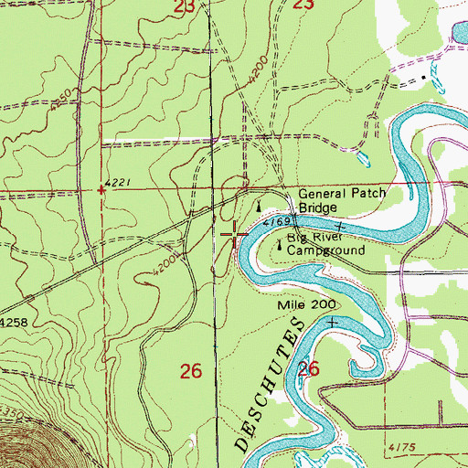 Topographic Map of Robert D. Maxwell Veterans Memorial Bridge, OR