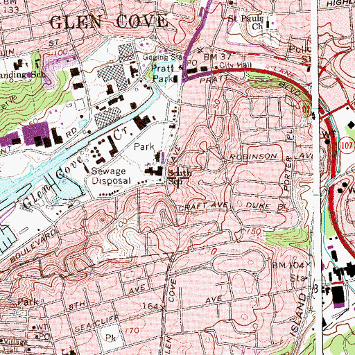 Topographic Map of School For Language And Communications Development, NY
