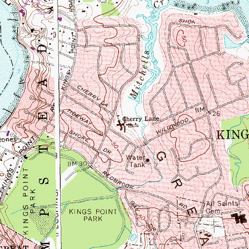 Topographic Map of North Shore Hebrew Academy, NY