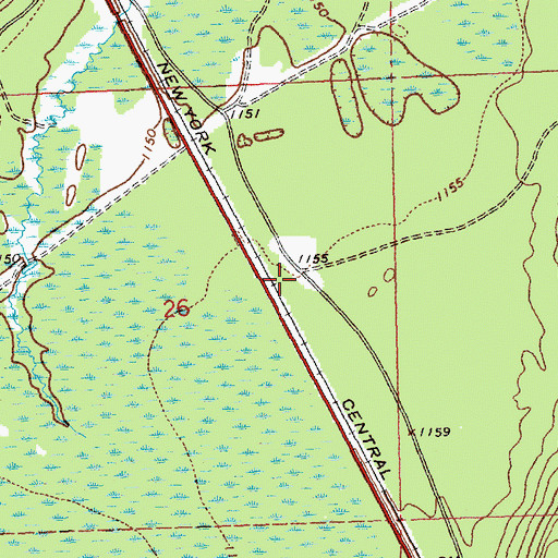 Topographic Map of Moore Station, MI