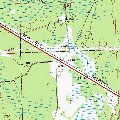 Topographic Map of Geels Station (historical), MI