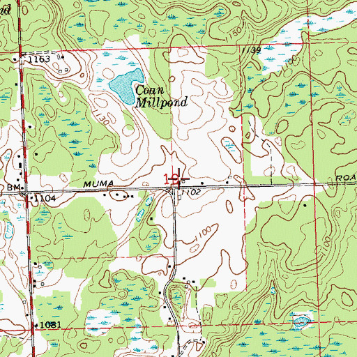 Topographic Map of Nolan Post Office (historical), MI