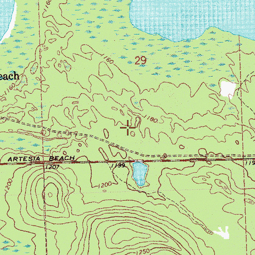 Topographic Map of Birch Pointe Golf Club, MI