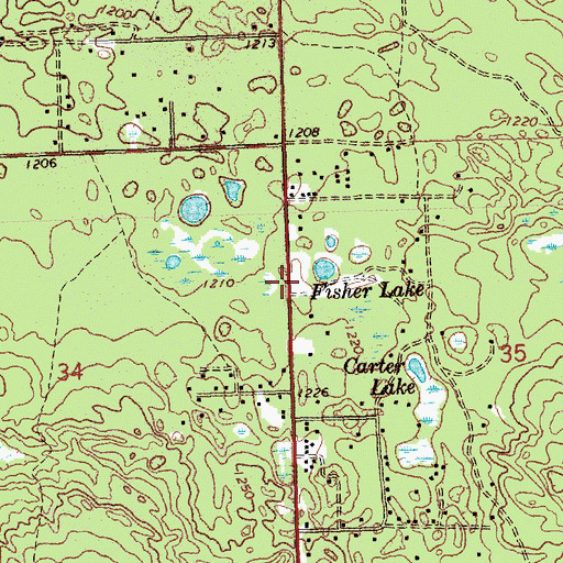 Topographic Map of Hope Lutheran Church, MI