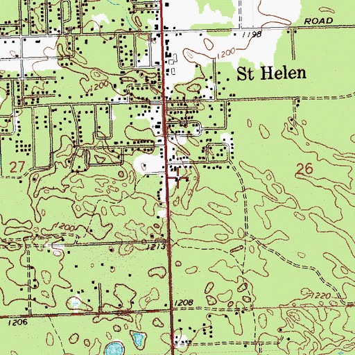 Topographic Map of Community Baptist Church, MI