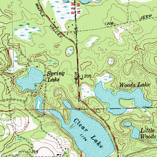 Topographic Map of Nester Township Hall, MI