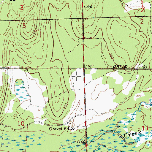 Topographic Map of Kirtland Community College, MI