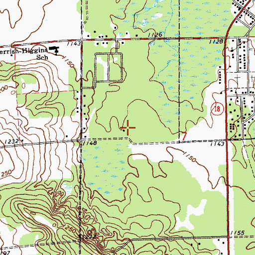 Topographic Map of Marguerite Gahagan Nature Preserve, MI