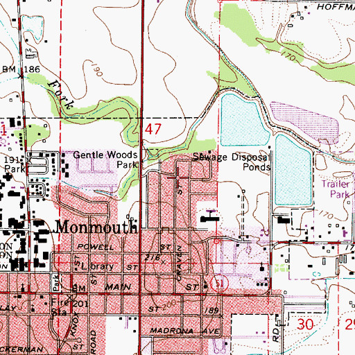Topographic Map of Living Word Faith Fellowship, OR