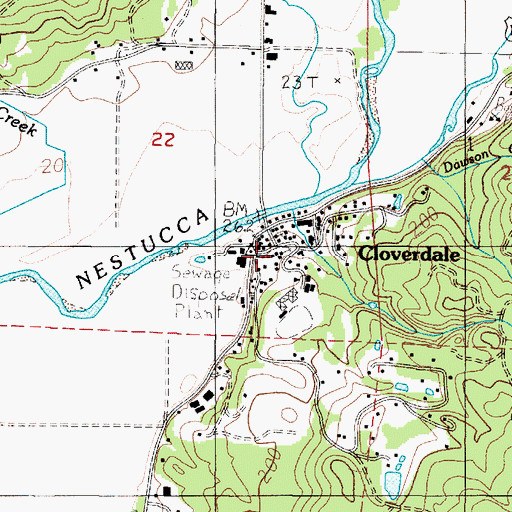 Topographic Map of Saint Josephs Catholic Church, OR