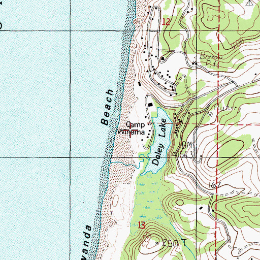 Topographic Map of Winema Christian Church, OR