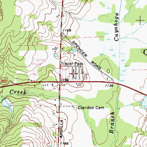 Topographic Map of Jacques High Chapparal Mobile Home Park, OH