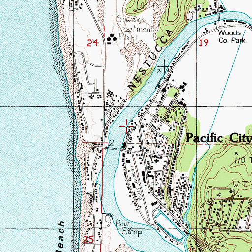 Topographic Map of Nestucca Valley Presbyterian Church, OR