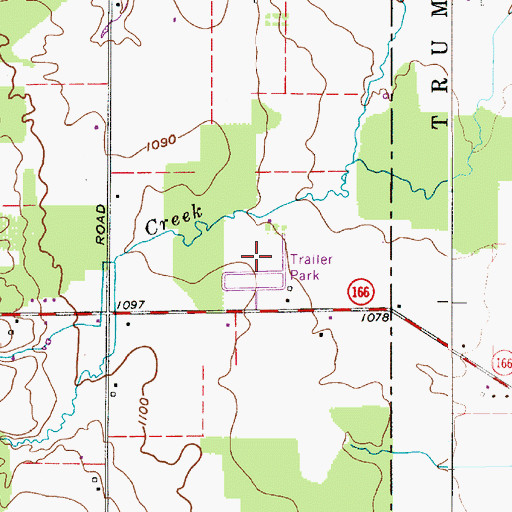 Topographic Map of Rustic Pine Mobile Home Park, OH