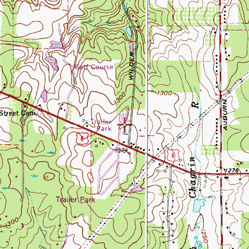 Topographic Map of Wilder Senior Citizen Mobile Home Park North, OH