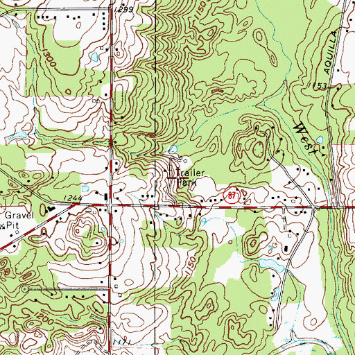 Topographic Map of Deer Lake Mobile Park, OH