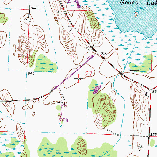 Topographic Map of Spacious Acres, WI