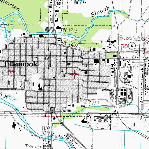 Topographic Map of Sacred Heart Catholic Church, OR