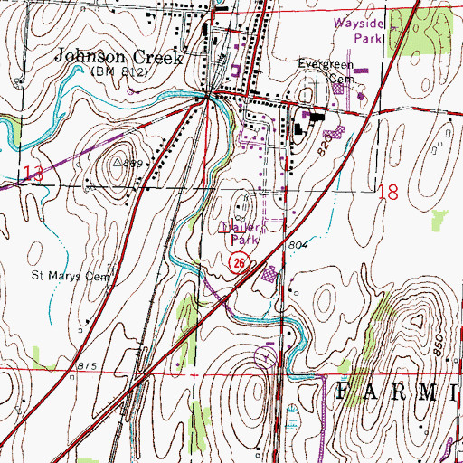 Topographic Map of Village Terrace Mobile Home Park, WI