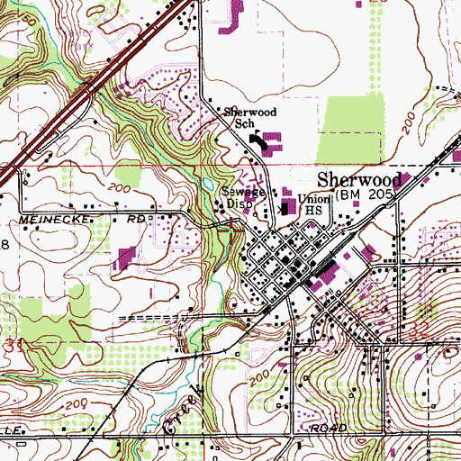 Topographic Map of Woodhaven Community Church, OR