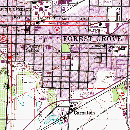 Topographic Map of Saint Bedes Episcopal Church, OR