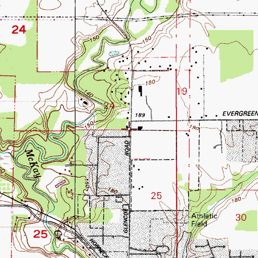 Topographic Map of Zion Lutheran Church, OR
