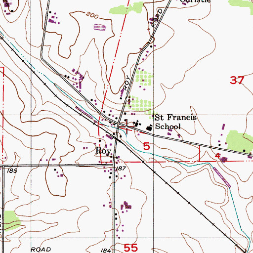 Topographic Map of Saint Francis of Assisi Catholic Church, OR