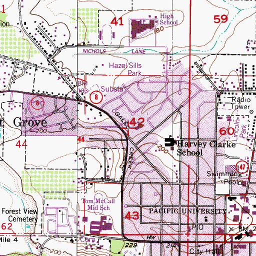 Topographic Map of Church of Jesus Christ of Latter Day Saints, OR