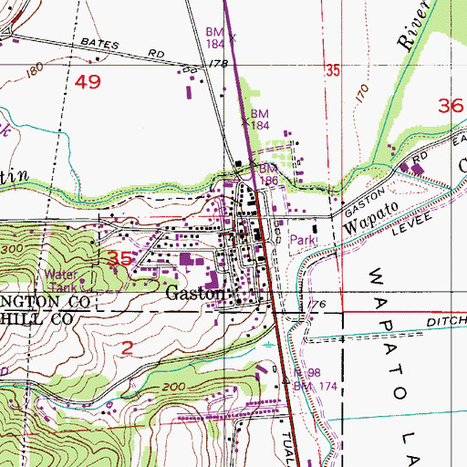 Topographic Map of Wapato Valley Church, OR