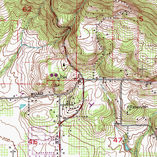 Topographic Map of Chehalem Valley Baptist Church, OR