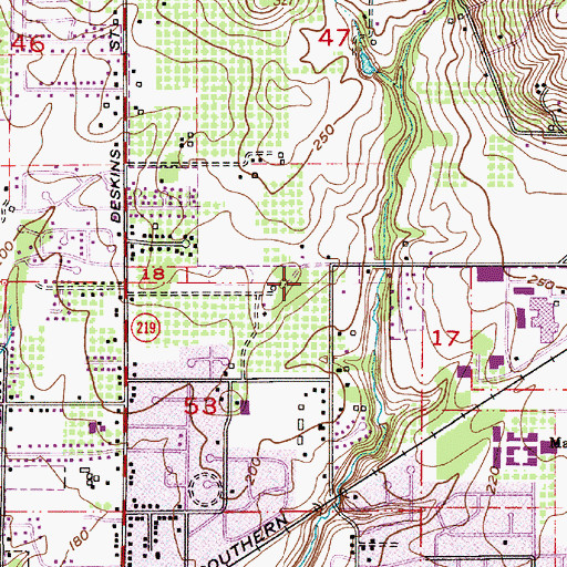 Topographic Map of Newberg Christian Church, OR