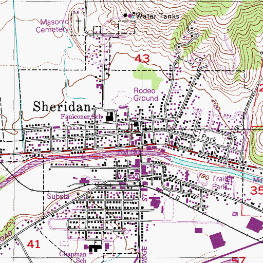 Topographic Map of First Christian Church, OR