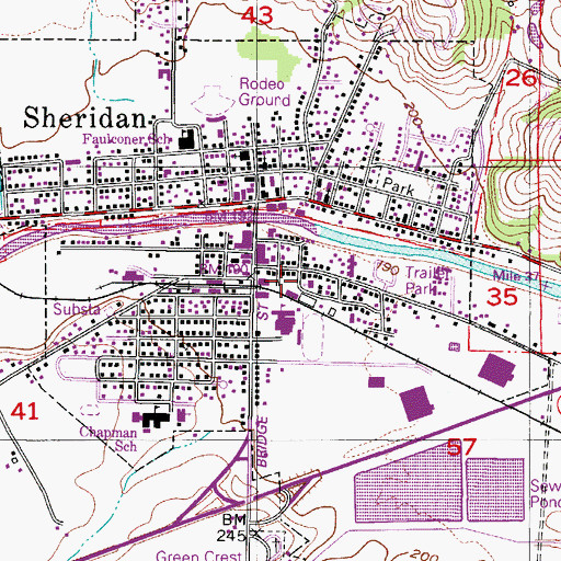 Topographic Map of Trinity Lutheran Church of Sheridan, OR