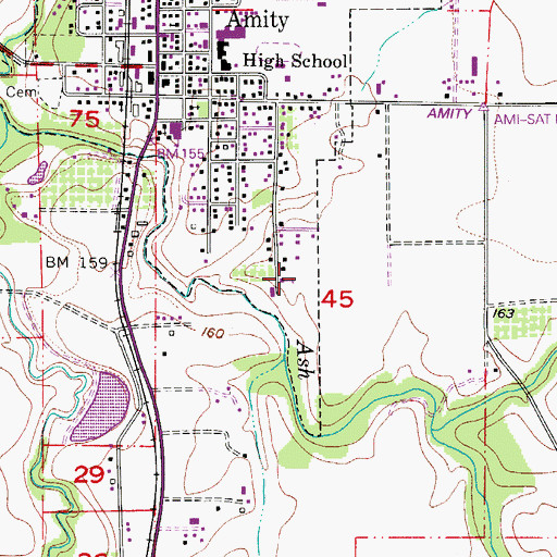 Topographic Map of Church of Christ, OR