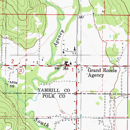 Topographic Map of Saint Michaels Catholic Church, OR