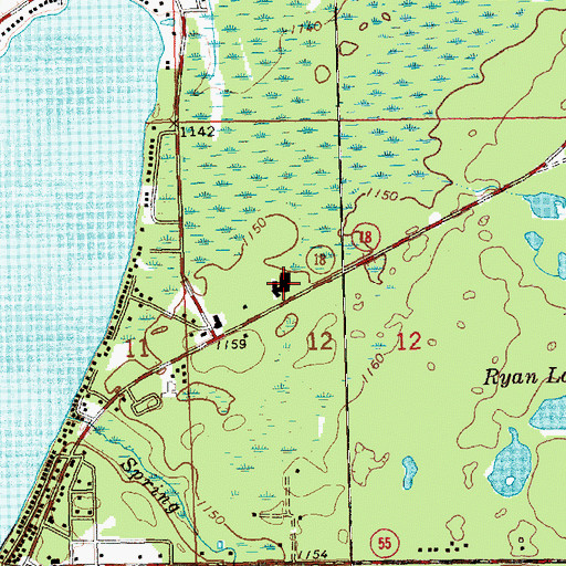 Topographic Map of East Bay Medical Center, MI